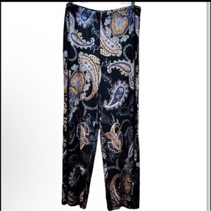 Susan Graver Pants pull-on Paisley, weighty stretchy fabric size large